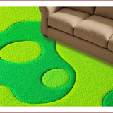 Ultra Soft Area Rug, Non Slip, Stain Resistant, Washable Area Rugs for Living Room, Bedroom, Whimsical Green Cat Entryway Rug Washable Design(Green)
