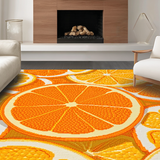 Ultra Soft Area Rug, Non Slip, Stain Resistant, Washable Area Rugs for Living Room, Bedroom, Rustic Warm Gradient Tones(Orange)