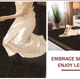 Ultra Soft Area Rug, Non Slip, Stain Resistant, Washable Area Rugs for Living Room, Bedroom, Earthy Toned Country Aesthetic(Black)