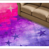 Ultra Soft Area Rug, Non Slip, Stain Resistant, Washable Area Rugs for Living Room, Bedroom, Chic Ombre Starburst Illusion(Purple)