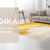 Ultra Soft Area Rug, Non Slip, Stain Resistant, Washable Area Rugs for Living Room, Bedroom, Vibrant Layered Spiral Aesthetics(Gold)