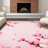 Ultra Soft Area Rug, Non Slip, Stain Resistant, Washable Area Rugs for Living Room, Bedroom, Delicate Cherry Petal Motif(Pink)