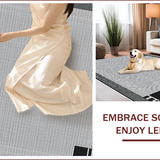 Ultra Soft Area Rug, Non Slip, Stain Resistant, Washable Area Rugs for Living Room, Bedroom, Modern Outdoor Balcony Camping Waterproof Mat(Black)