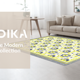 Ultra Soft Area Rug, Non Slip, Stain Resistant, Washable Area Rugs for Living Room, Bedroom, Subtle Earthy Floral Elegance(White)