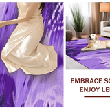 Ultra Soft Area Rug, Non Slip, Stain Resistant, Washable Area Rugs for Living Room, Bedroom, Serene Plush Cloud-Like Texture(Purple)