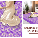 Ultra Soft Area Rug, Non Slip, Stain Resistant, Washable Area Rugs for Living Room, Bedroom, Elegant Symmetrical Purple Pattern(Purple)