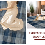 Artful Symmetrical Plaid Arrangement(Blue)