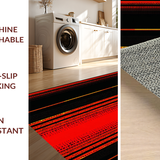 Ultra Soft Area Rug, Non Slip, Stain Resistant, Washable Area Rugs for Living Room, Bedroom, Striking Optical Cracked Lava Aesthetic(Red)