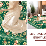 Ultra Soft Area Rug, Non Slip, Stain Resistant, Washable Area Rugs for Living Room, Bedroom, Vintage Non-Slip Living Room Area Rug Green(Green)