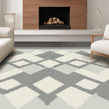 Contemporary Grey Diamond Mosaic(Gray)