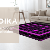 Ultra Soft Area Rug, Non Slip, Stain Resistant, Washable Area Rugs for Living Room, Bedroom, Colorful Retro Arcade Aesthetic(Purple)