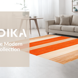 Ultra Soft Area Rug, Non Slip, Stain Resistant, Washable Area Rugs for Living Room, Bedroom, Rustic Earthy Solid Hue(Orange)