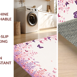 Ultra Soft Area Rug, Non Slip, Stain Resistant, Washable Area Rugs for Living Room, Bedroom, Adorable Enchanted Garden Design(Pink)