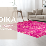Ultra Soft Area Rug, Non Slip, Stain Resistant, Washable Area Rugs for Living Room, Bedroom, Soft Pastel Animal Expression(Pink)