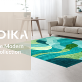 Ultra Soft Area Rug, Non Slip, Stain Resistant, Washable Area Rugs for Living Room, Bedroom, Stylish Lattice Inspired Layout(Blue)