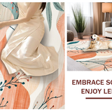 Ultra Soft Area Rug, Non Slip, Stain Resistant, Washable Area Rugs for Living Room, Bedroom, Transitional Cozy Abstract Aesthetic(Orange)