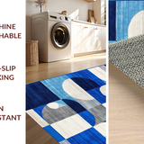 Sophisticated Gray and Blue Mosaic(Blue)