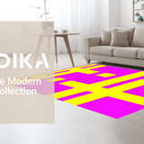 Ultra Soft Area Rug, Non Slip, Stain Resistant, Washable Area Rugs for Living Room, Bedroom, Vibrant Colorful Watercolor Motif(Yellow)