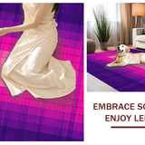 Ultra Soft Area Rug, Non Slip, Stain Resistant, Washable Area Rugs for Living Room, Bedroom, Eclectic Multi-Toned Ethnic Weave(Purple)