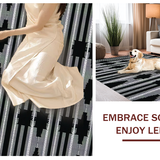 Modern Black White Tiled Aesthetic(Black)