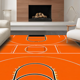 Ultra Soft Area Rug, Non Slip, Stain Resistant, Washable Area Rugs for Living Room, Bedroom, Playful Orange Graphic Design(Orange)