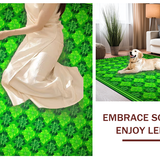 Ultra Soft Area Rug, Non Slip, Stain Resistant, Washable Area Rugs for Living Room, Bedroom, Rustic Nature-Inspired Welcome Mat(Green)