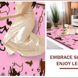 Ultra Soft Area Rug, Non Slip, Stain Resistant, Washable Area Rugs for Living Room, Bedroom, Shaggy Western Non-Slip Shower Mat for Kids(Pink)