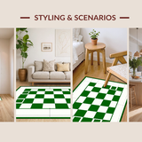 Elegant Fluffy Checker Design(Green)