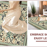 Ultra Soft Area Rug, Non Slip, Stain Resistant, Washable Area Rugs for Living Room, Bedroom, Earthy Toned Geometric Elegance(Ivory)