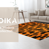 Ultra Soft Area Rug, Non Slip, Stain Resistant, Washable Area Rugs for Living Room, Bedroom, Chic Wild Aesthetic Expression(Orange)