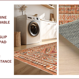 Ultra Soft Area Rug, Non Slip, Stain Resistant, Washable Area Rugs for Living Room, Bedroom, Modern Minimalist Terracotta Carpet for Home Office(Orange)