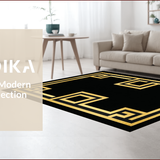Retro Black Gold Geometric Elegance(Black)