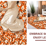 Ultra Soft Area Rug, Non Slip, Stain Resistant, Washable Area Rugs for Living Room, Bedroom, Rustic Colorful Picnic Inspiration(Orange)