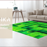 Ultra Soft Area Rug, Non Slip, Stain Resistant, Washable Area Rugs for Living Room, Bedroom, City Life 3D Playmat(Green)