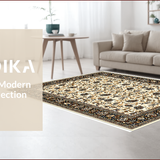 Ultra Soft Area Rug, Non Slip, Stain Resistant, Washable Area Rugs for Living Room, Bedroom, Traditional Beige Paisley Living Room Non-Slip Rug(Beige)