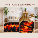 Vivid Abstract Volcanic Motif(Red)