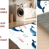 Whimsical Coastal Whale Motif(Blue)
