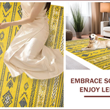 Ultra Soft Area Rug, Non Slip, Stain Resistant, Washable Area Rugs for Living Room, Bedroom, Modern Tribal High Traffic Kitchen Area Carpet(Yellow)