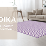 Ultra Soft Area Rug, Non Slip, Stain Resistant, Washable Area Rugs for Living Room, Bedroom, Contemporary Geometric Checkered Touch(Purple)