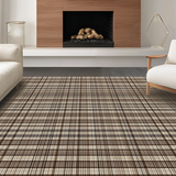 Ultra Soft Area Rug, Non Slip, Stain Resistant, Washable Area Rugs for Living Room, Bedroom, Timeless Classic Diamond Patterned Appeal(Beige)