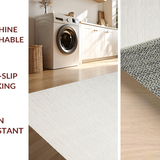 Ultra Soft Area Rug, Non Slip, Stain Resistant, Washable Area Rugs for Living Room, Bedroom, Transitional Earth Tones Elegance(White)