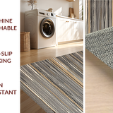 Ultra Soft Area Rug, Non Slip, Stain Resistant, Washable Area Rugs for Living Room, Bedroom, Nature-Inspired Earthy Zebra Motif(Brown)
