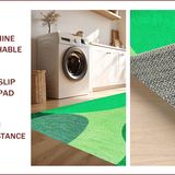 Ultra Soft Area Rug, Non Slip, Stain Resistant, Washable Area Rugs for Living Room, Bedroom, Irregular Shape Entryway Pet-Friendly Carpet(Green)