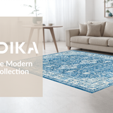 Ultra Soft Area Rug, Non Slip, Stain Resistant, Washable Area Rugs for Living Room, Bedroom, Dainty Scalloped Rug With Bow Detail Aesthetic Preppy Shower Carpet Non Slip(Blue)