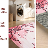 Ultra Soft Area Rug, Non Slip, Stain Resistant, Washable Area Rugs for Living Room, Bedroom, Artistic Minimalist Cherry Design(Pink)