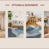 Ultra Soft Area Rug, Non Slip, Stain Resistant, Washable Area Rugs for Living Room, Bedroom, Neutral Abstract Living Room Low Pile Carpet(Gray)