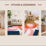 Ultra Soft Area Rug, Non Slip, Stain Resistant, Washable Area Rugs for Living Room, Bedroom, Blush Pink Geometric Nursery Non-Slip Rug(Pink)