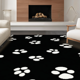 Ultra Soft Area Rug, Non Slip, Stain Resistant, Washable Area Rugs for Living Room, Bedroom, Whimsical Soft Textured Animal Print(Black)