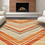 Ultra Soft Area Rug, Non Slip, Stain Resistant, Washable Area Rugs for Living Room, Bedroom, Elegant Modern Abstract Pattern(Orange)