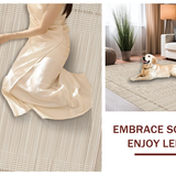 Ultra Soft Area Rug, Non Slip, Stain Resistant, Washable Area Rugs for Living Room, Bedroom, Vibrant Tasseled Modern Simplicity(Beige)